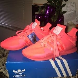 Neon Red Adidas EQT